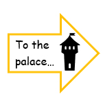 Direction arrow with text