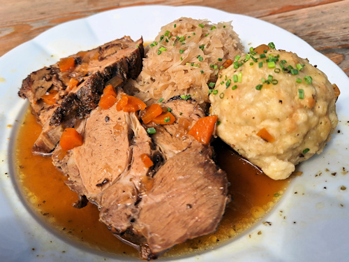 Roast pork, sauerkraut and dumpling