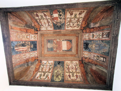 Ceiling frescoes on the Schweizertor