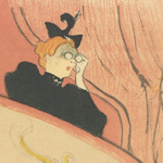 Painting of a lady at the theatre