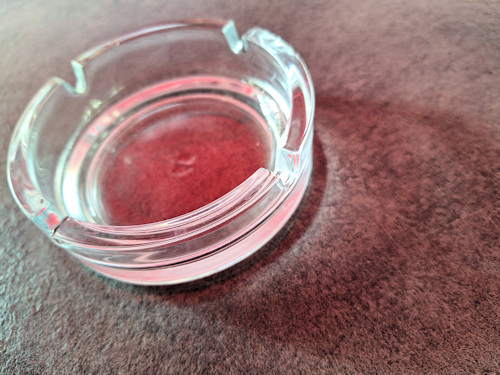 Ashtray on a table