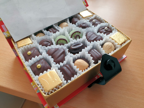 Pralines in a box