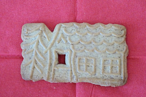 Front of a Spekulatius biscuit
