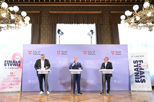 Politicians announcing a decision