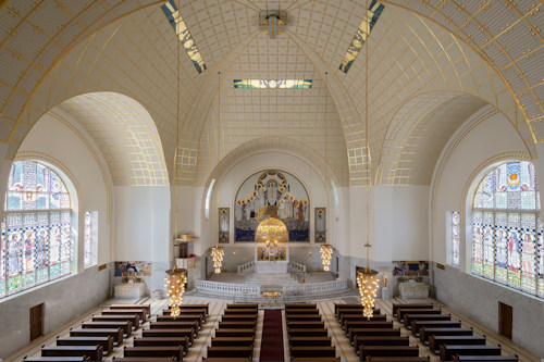 Interior view of the Otto Wagner church