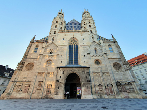 The west side of Stephansdom cathedral