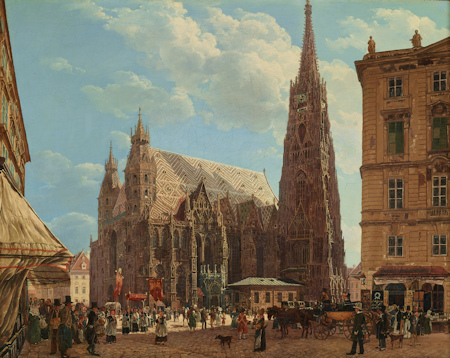 Painting of Stephansplatz from 1832