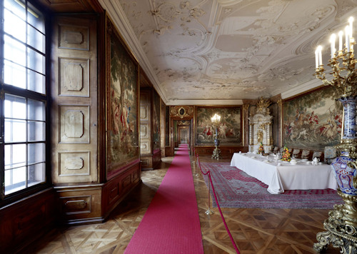 Dining room with the Imperial part of the Klosterneuburg abbey