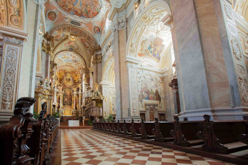 Interior view of the Stiftskirche at Klosterneuburg