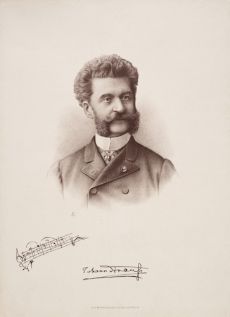 Drawing of Johann Strauss II