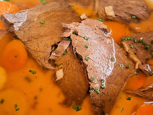 Tafelspitz in a vegetable broth