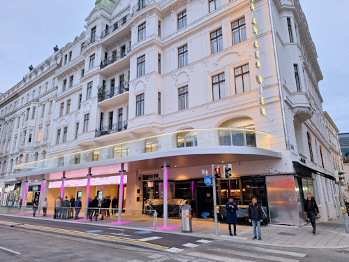 Front view of a theater