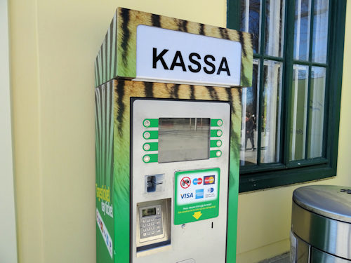 Zoo ticket machine