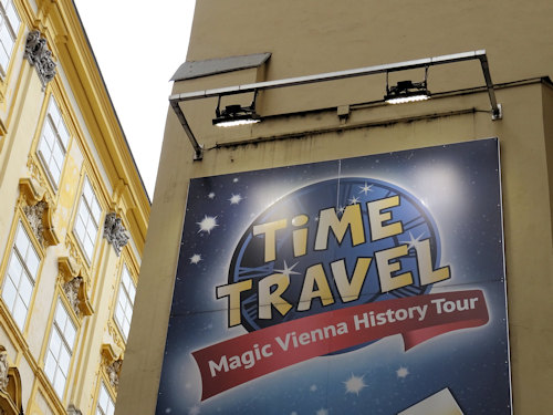 Time Travel Tour sign