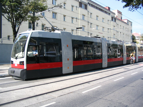 A tram in Vienna