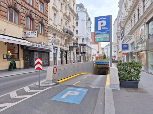 Entrance to an underground car park