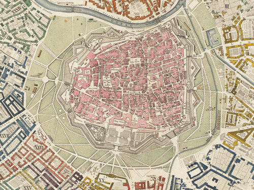 Map of central Vienna from 1821
