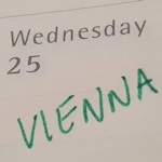 Vienna marked on a calendar day