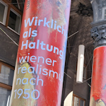 Exhibition poster on a pillar