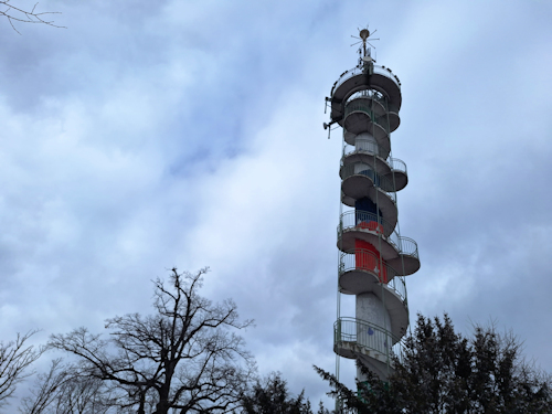 Photo of a spiral viewing tower