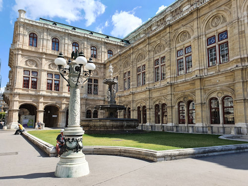 Outside the Vienna opera house