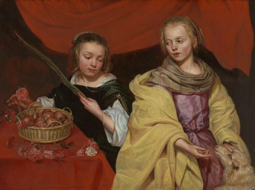 Portrait of two baroque children