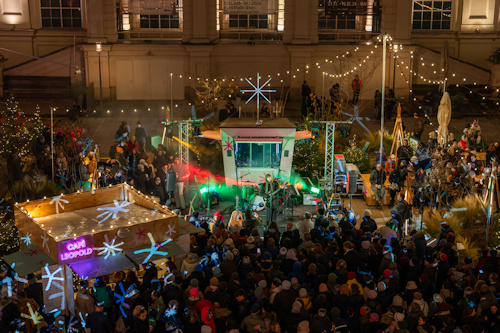People at an open-air concert