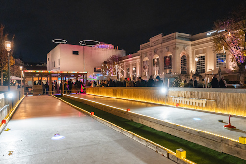 Open-air curling lanes