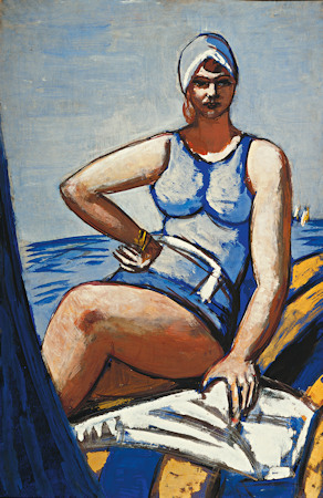 Max Beckmann's Quappi in Blue in a Boat
